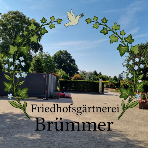 Der Betriebshof der Friedhofsgärtnerei Brümmer links neben dem Haupteingang.